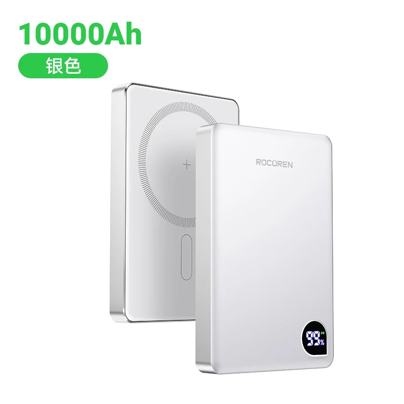 Power Bank Magnético 10000mAh 20W con Carga Inalámbrica