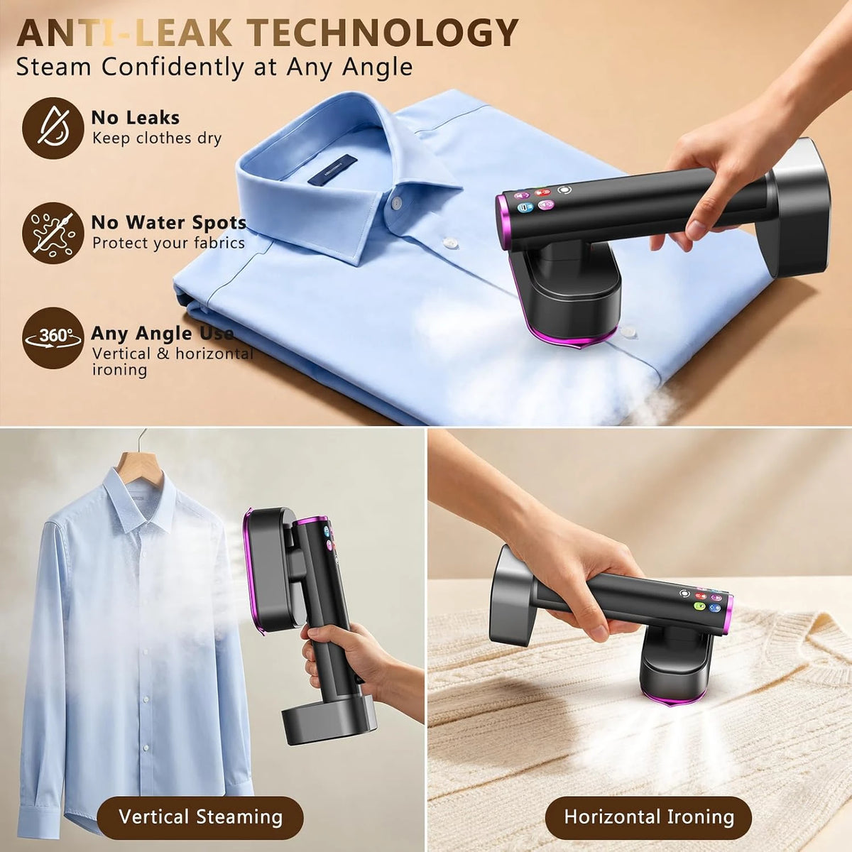 Plancha De Vapor Portátil Plegable Para Ropa