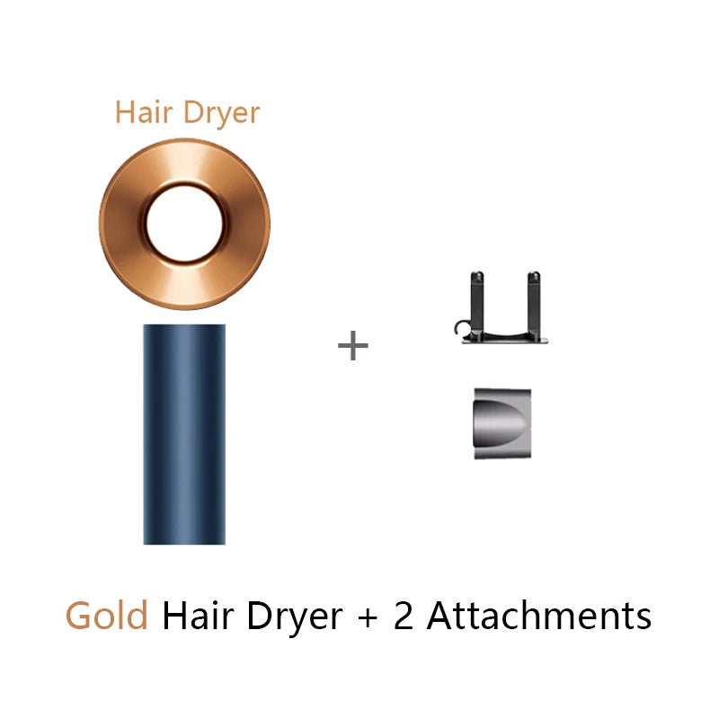 Oro 2 accesorios Color Secador De Pelo Iónico 5 En 1 Con Difusor Profesional
