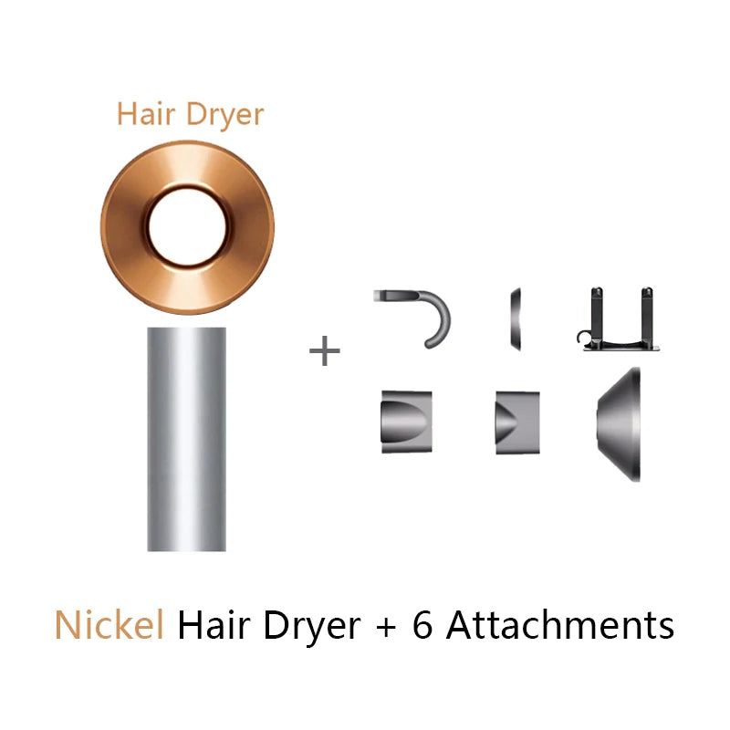 Níquel 6 accesorios Color Secador De Pelo Iónico 5 En 1 Con Difusor Profesional