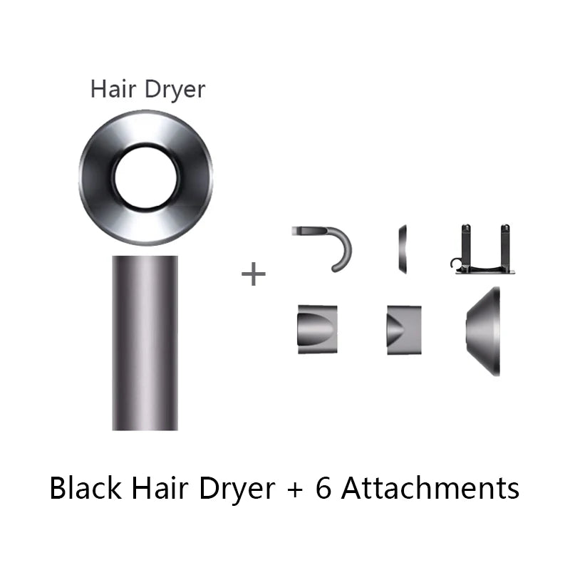 Negro 6 accesorios Color Secador De Pelo Iónico 5 En 1 Con Difusor Profesional