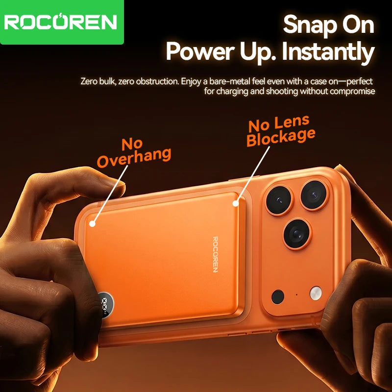 Power Bank Magnético 10000mAh 20W con Carga Inalámbrica