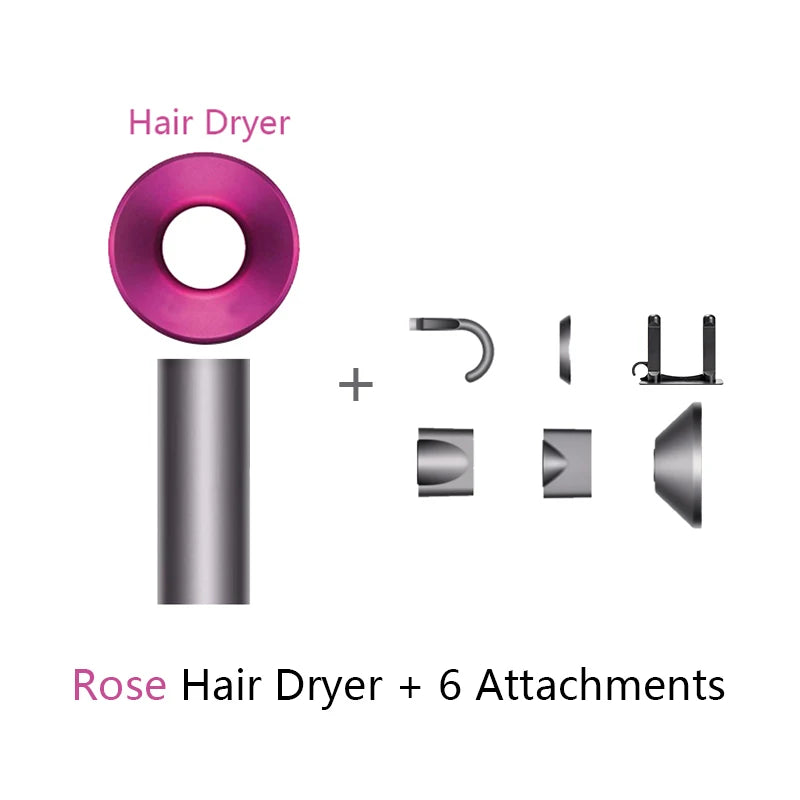 Rosa 6 accesorios Color Secador De Pelo Iónico 5 En 1 Con Difusor Profesional